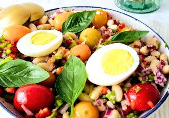 Ensalada con alubias blancas